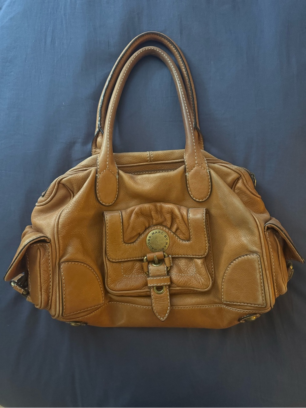 Marc By Marc Jacobs Cognac Leather Shoulder Satchel